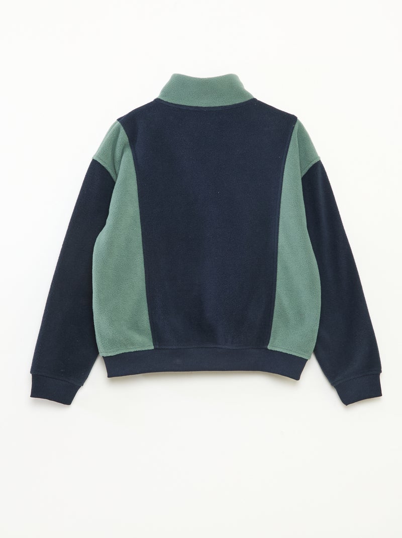 Sudadera polar holgada Azul - Kiabi