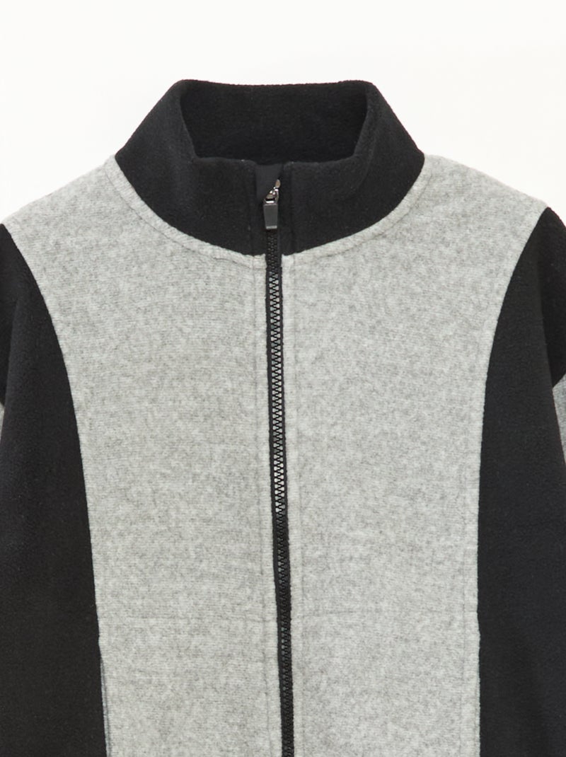 Sudadera polar holgada Gris - Kiabi