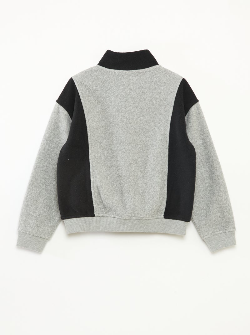 Sudadera polar holgada Gris - Kiabi