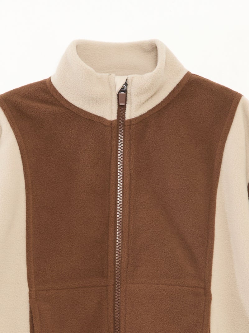 Sudadera polar holgada Marron - Kiabi