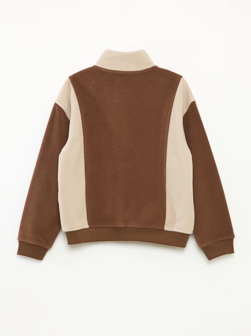 Sudadera polar holgada Marron - Kiabi