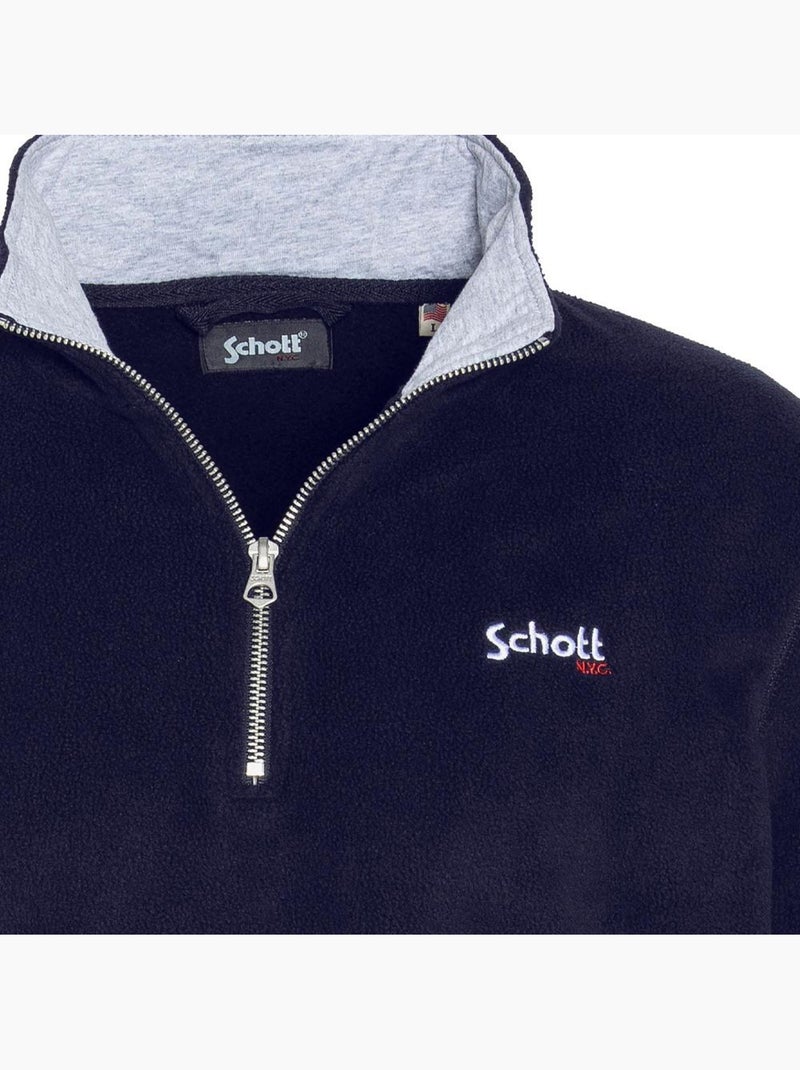 Sudadera Polar Hombre Schott con Azul marino - Kiabi