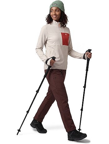 Sudadera polar montaña mujer senderismo mujer symbol-w sand