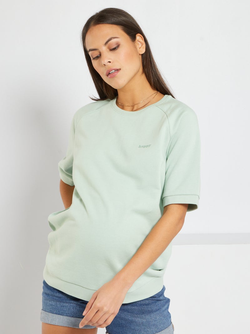 Sudadera premamá VERDE - Kiabi