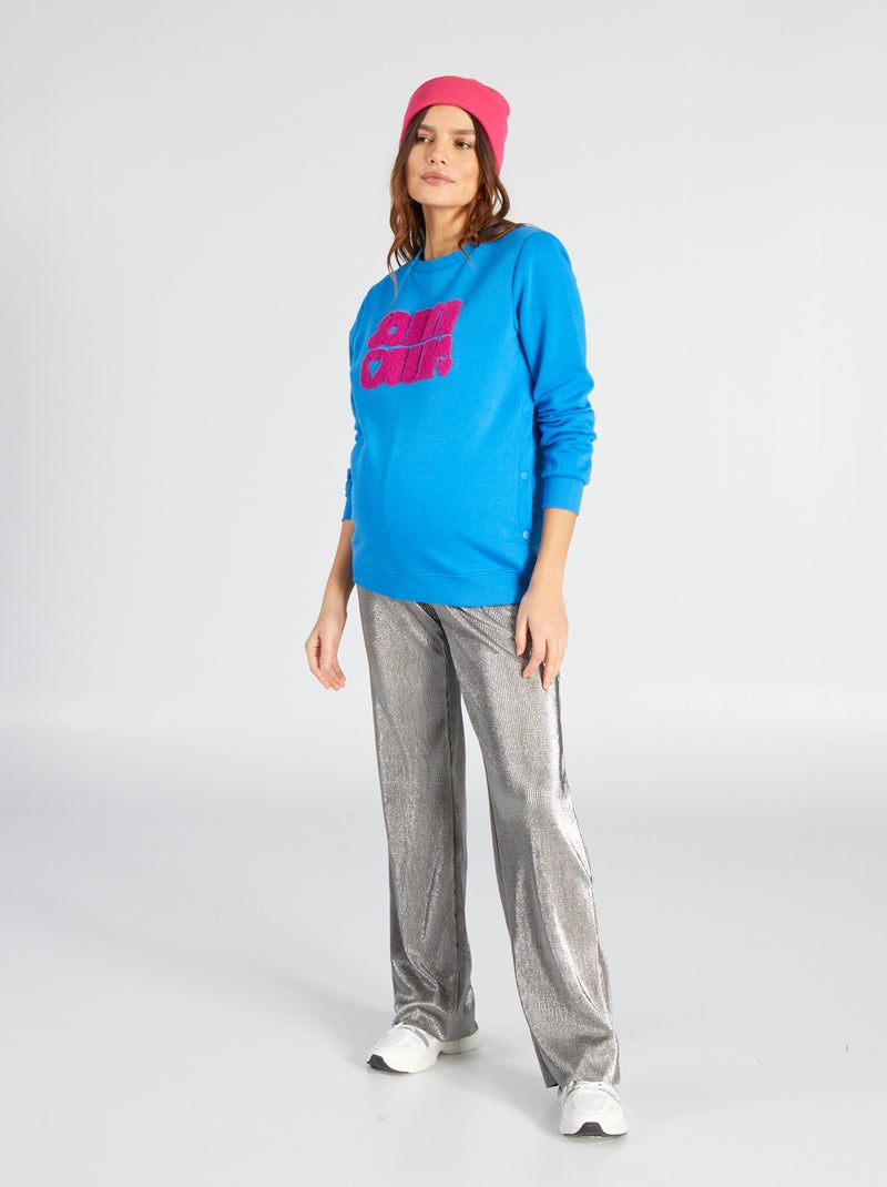 Sudadera premamá y lactancia AZUL - Kiabi