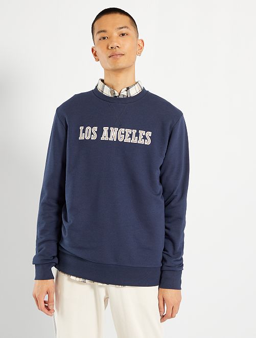 Sudadera 'Produkt' con cuello redondo - azul marino - Kiabi - 20.00€
