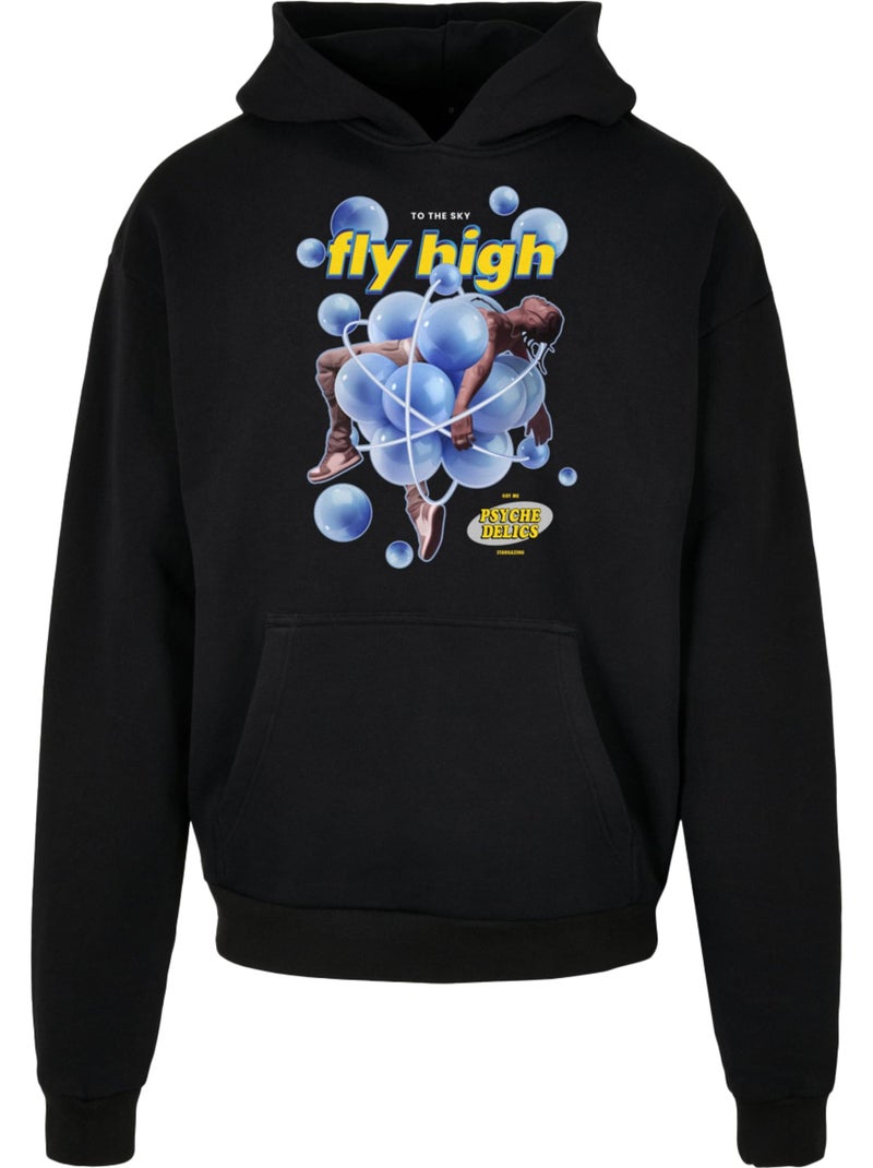 Sudadera psychadelic de pesada para hombre - mister tee Negro - Kiabi