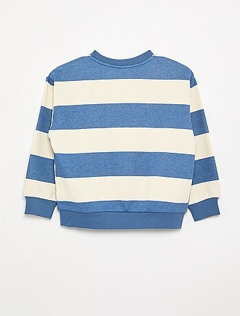 Sudadera rayada de felpa sin perchar