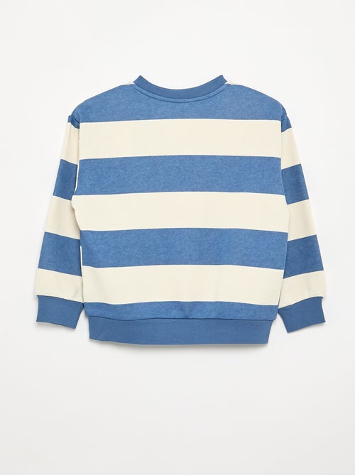 Sudadera rayada de felpa sin perchar - Kiabi