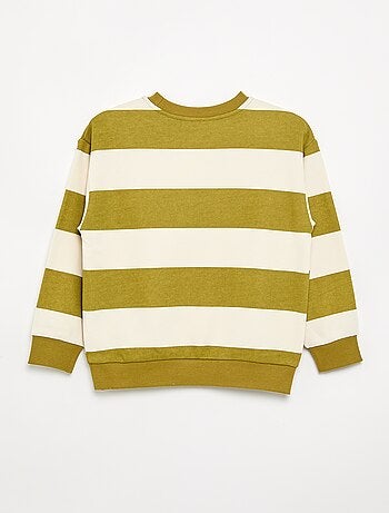 Sudadera rayada de felpa sin perchar