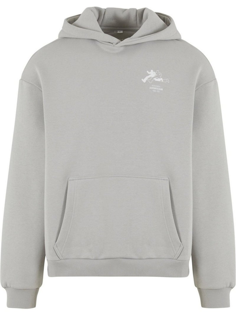 Sudadera run sports club diseño estampado en espalda de suave para hombre - mister tee Gris medio - Kiabi