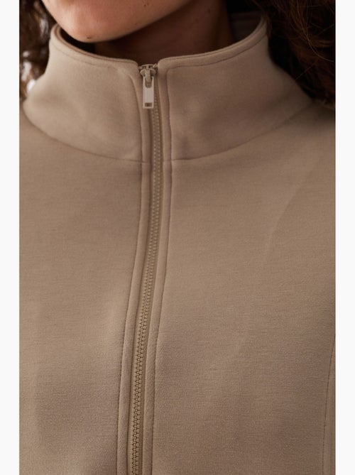Sudadera silky touch con media cremallera penti - Kiabi Sudadera silky touch con media cremallera penti - Kiabi