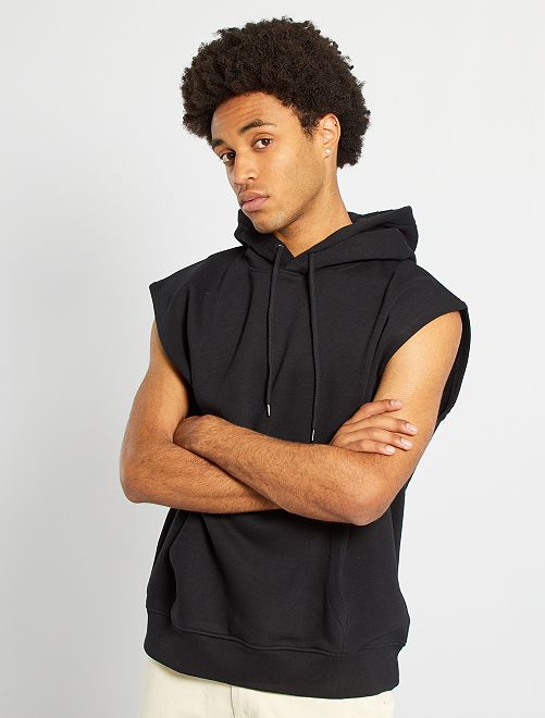 Sudadera sin mangas con capucha - negro - Kiabi - 12.00€