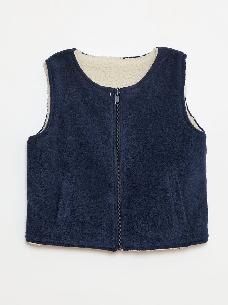 Sudadera sin mangas reversible Azul - Kiabi