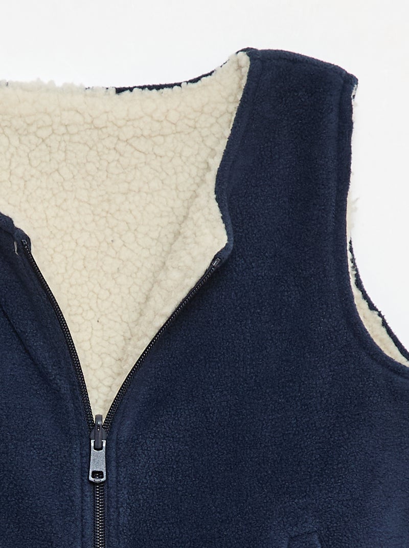 Sudadera sin mangas reversible Azul - Kiabi