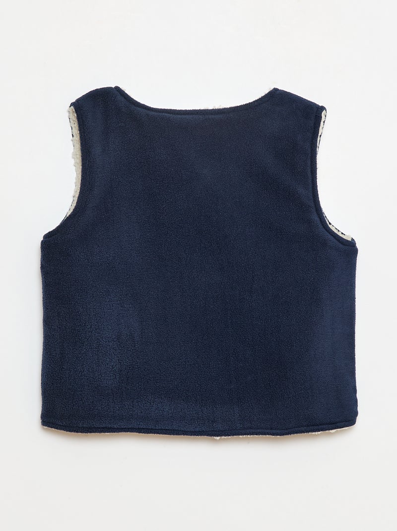 Sudadera sin mangas reversible Azul - Kiabi