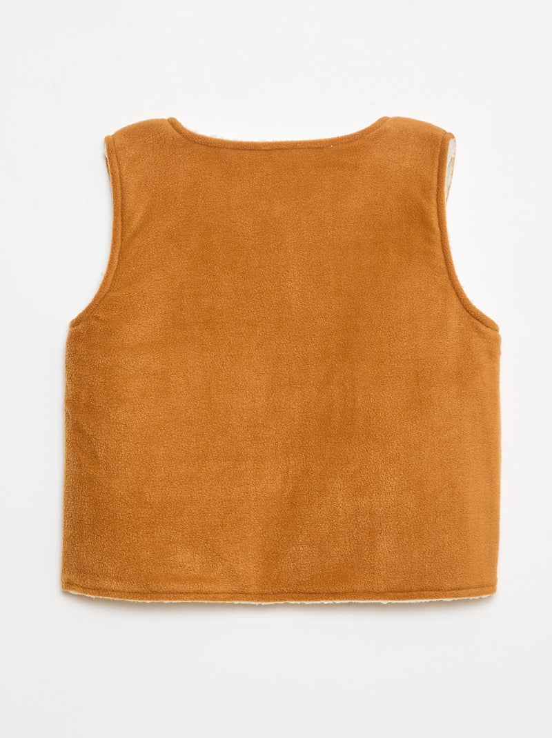 Sudadera sin mangas reversible Marron - Kiabi
