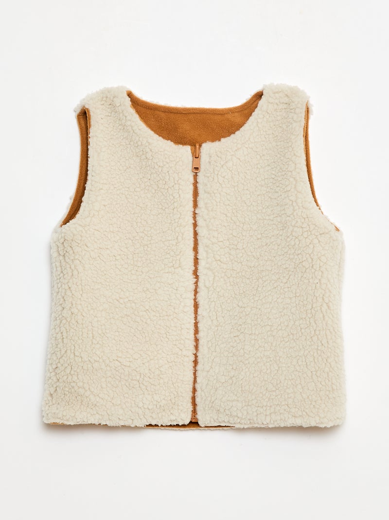 Sudadera sin mangas reversible Marron - Kiabi