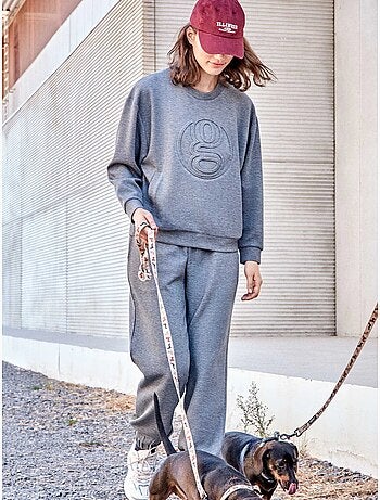 Sudadera single soft touch con logo