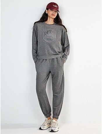 Sudadera single soft touch con logo