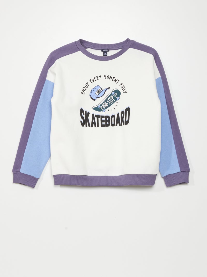 Sudadera 'Skate' con cuello redondo BEIGE - Kiabi