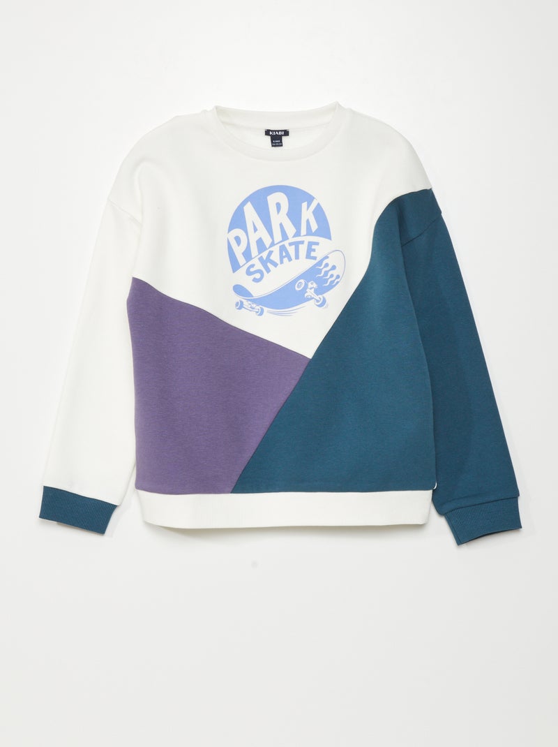 Sudadera 'Skate' con cuello redondo BEIGE - Kiabi