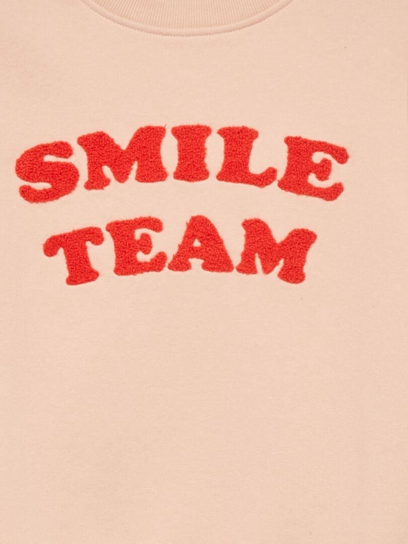 Sudadera 'Smile team' Rosa - Kiabi