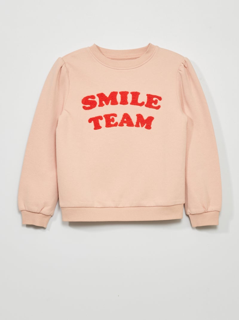 Sudadera 'Smile team' Rosa - Kiabi