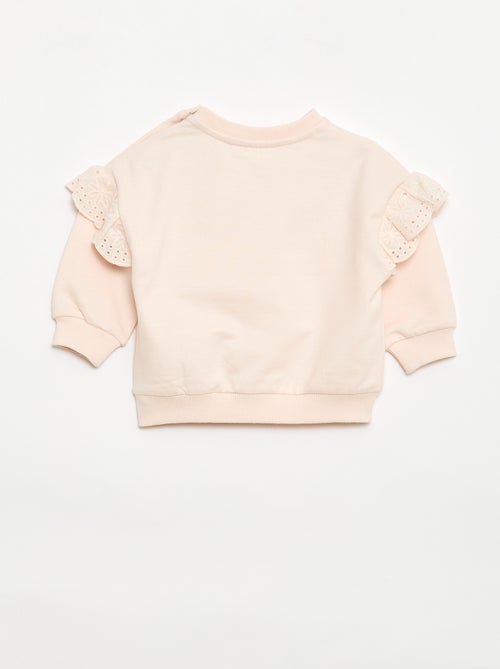 Sudadera 'Snoopy' con volantes de bordado inglés - Kiabi
