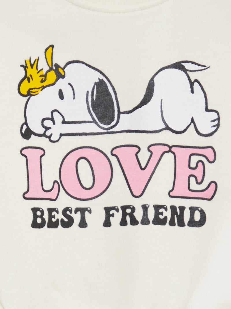 Sudadera 'Snoopy' de chándal BLANCO - Kiabi