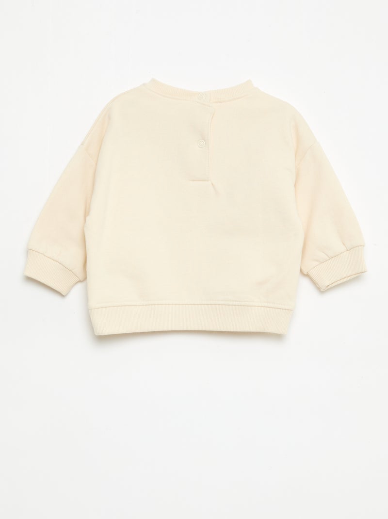Sudadera 'Snoopy' de cuello redondo Beige - Kiabi