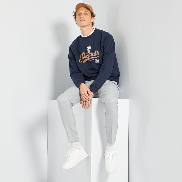 Sudadera 'Snoopy' de felpa Hombre talla S-XXL - azul - Kiabi - 20,00€