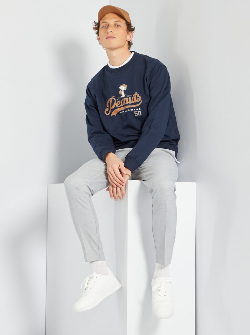 Sudadera 'Snoopy' de felpa azul - Kiabi