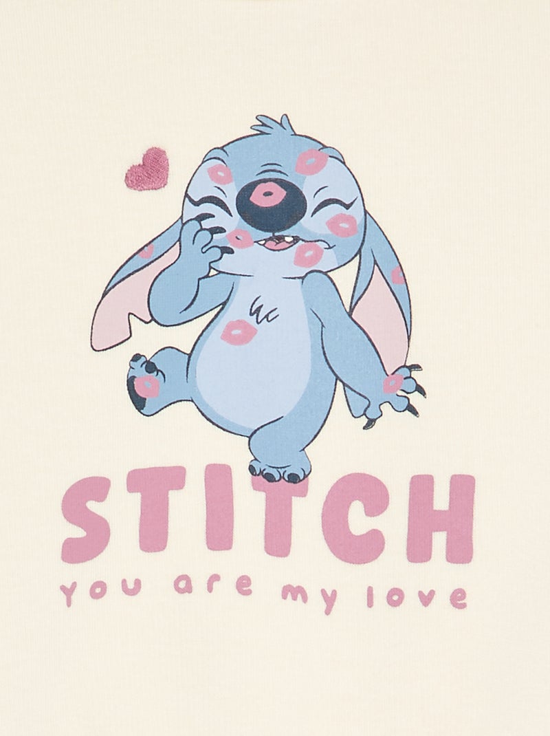 Sudadera 'Stitch' 'Disney' con volantes en los hombros Blanco - Kiabi