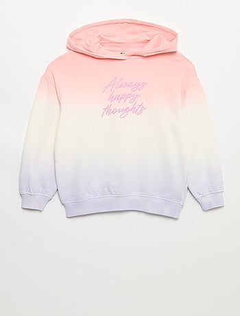Sudadera tie-dye con capucha y de manga larga