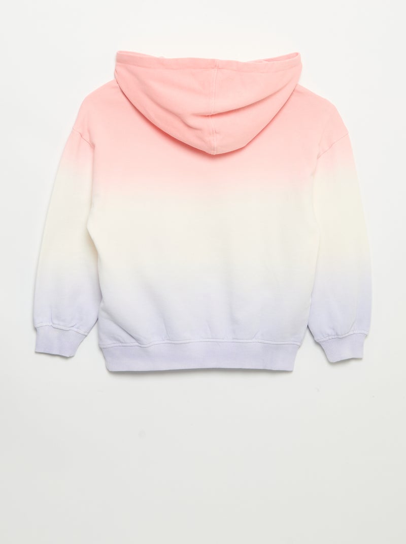 Sudadera tie-dye con capucha y de manga larga Rosa - Kiabi