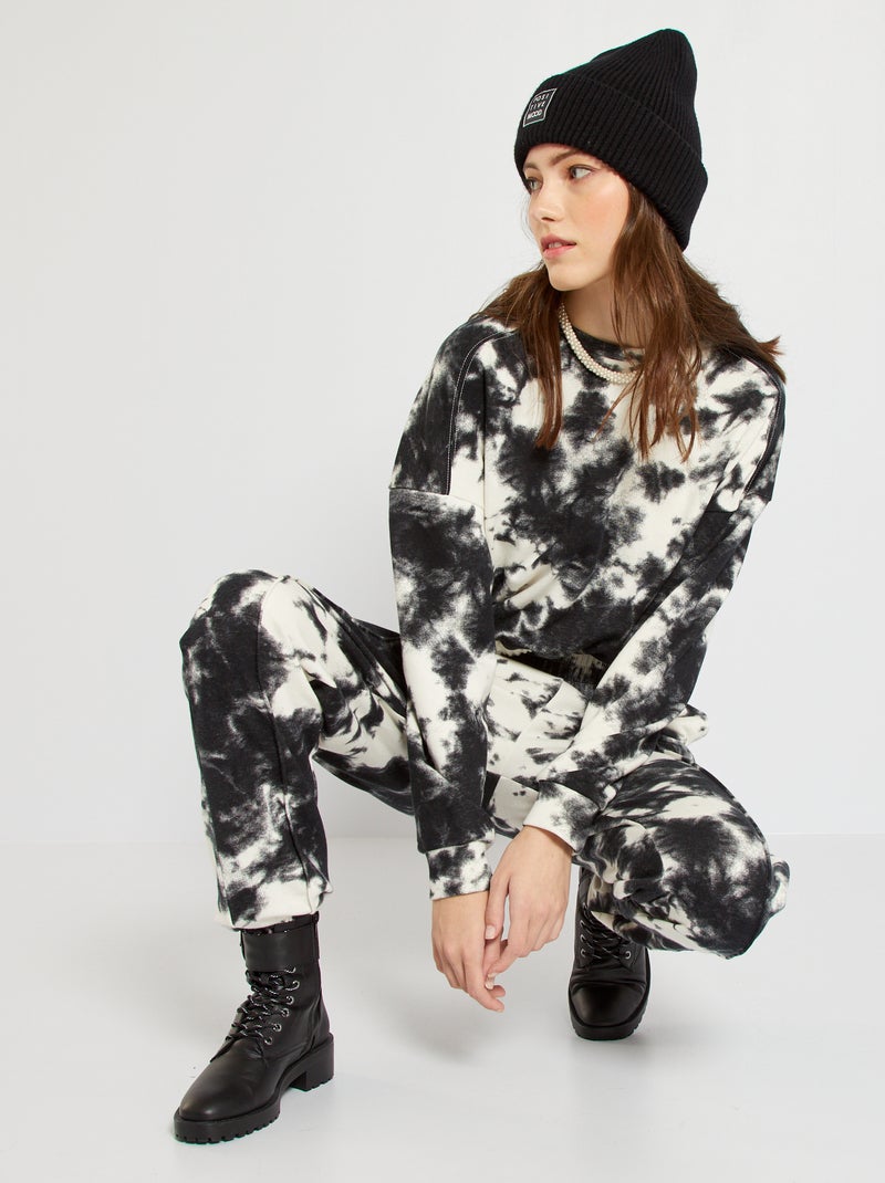Sudadera tie-dye NEGRO - Kiabi