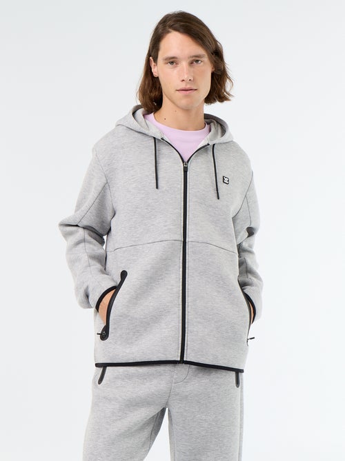 Sudadera tipo neopreno con capucha - Kiabi