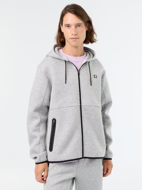 Sudadera tipo neopreno con capucha - Kiabi