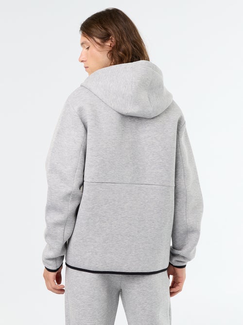 Sudadera tipo neopreno con capucha - Kiabi
