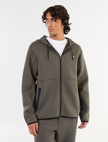 Sudadera tipo neopreno con capucha