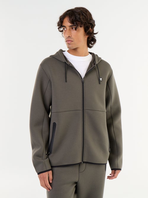 Sudadera tipo neopreno con capucha - Kiabi