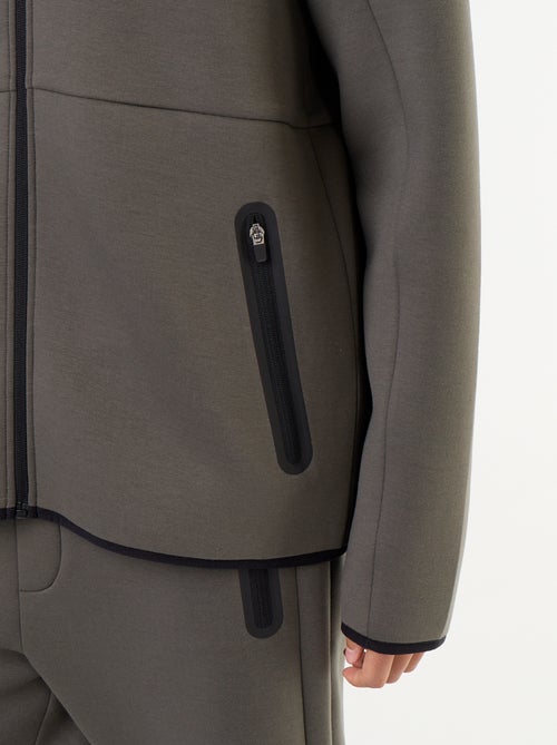 Sudadera tipo neopreno con capucha - Kiabi