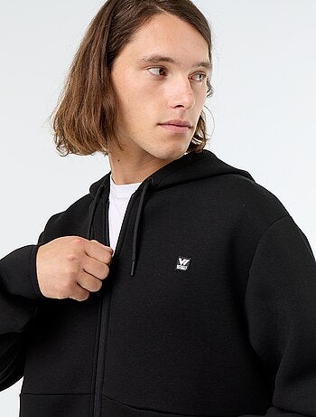 Sudadera tipo neopreno con capucha
