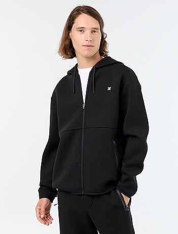 Sudadera tipo neopreno con capucha