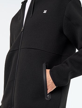 Sudadera tipo neopreno con capucha