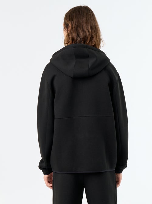 Sudadera tipo neopreno con capucha - Kiabi