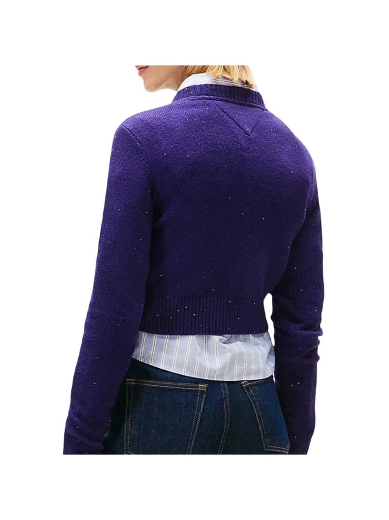 Sudadera Tommy Hilfiger con Lentejuelas para Mujer Violeta - Kiabi