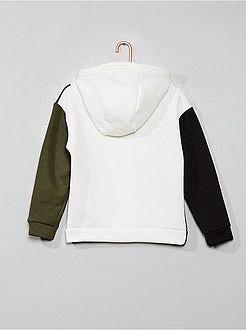 Sudadera tricolor con capucha - Kiabi