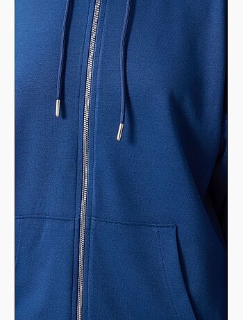 Sudadera túnica larga oversize con capucha y cremallera tommy